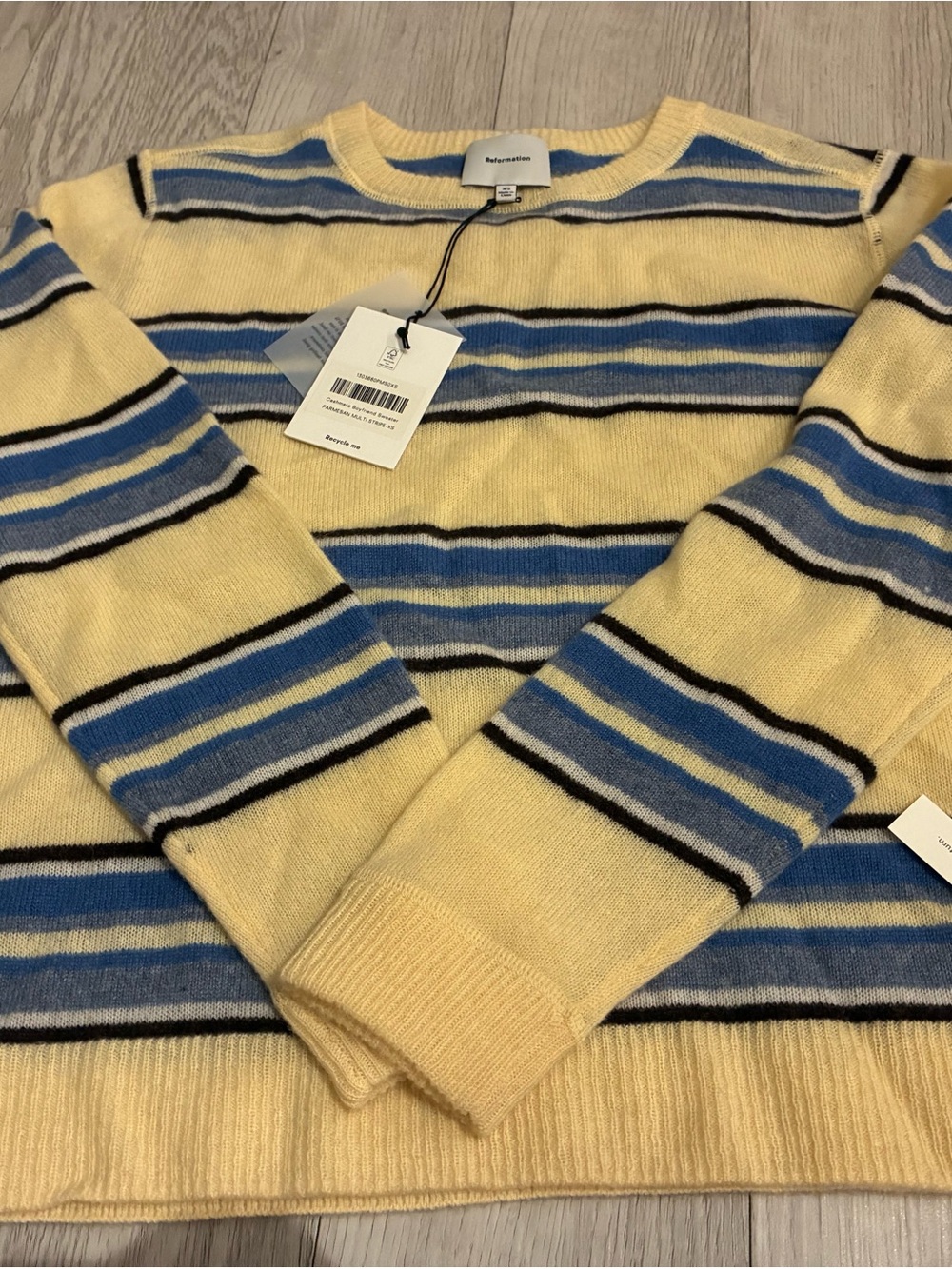 Brand New Reformation Cashmere Boyfriend Sweater